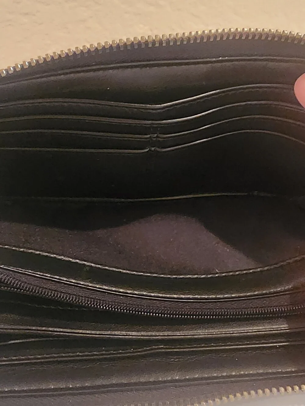 Authentic Coach Soho Signature Buckle Accordion Zip Wallet Black